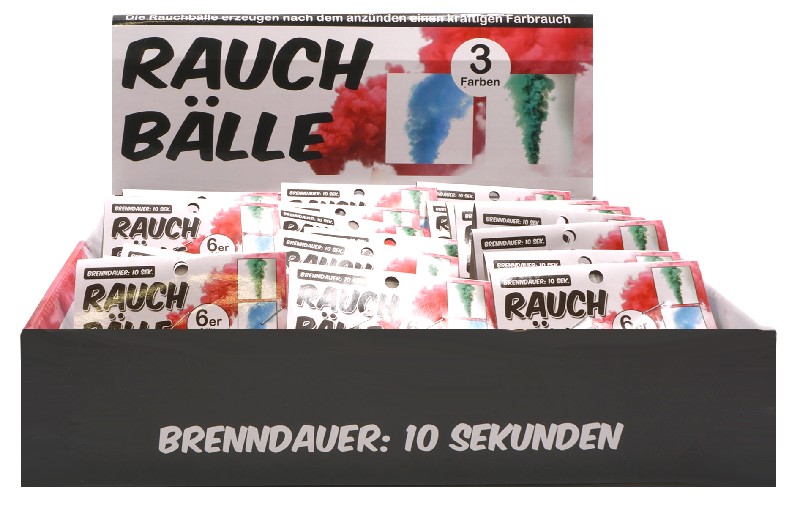 [86390] RAUCHBÄLLE,6ER,3FARB.,SB