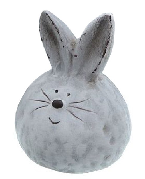 HASENKOPF CREME/GRAU 9CM