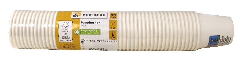 [152675] PAPPBECHER WEISS 5CL 50ER