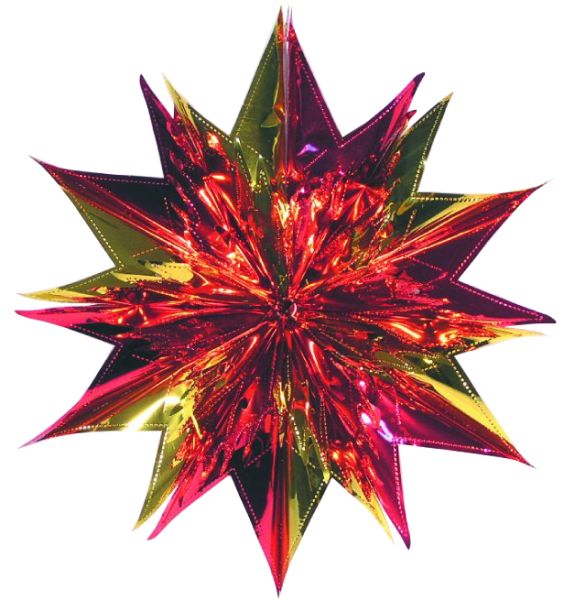 FALTSTERN 60CM ROT/GOLDSB