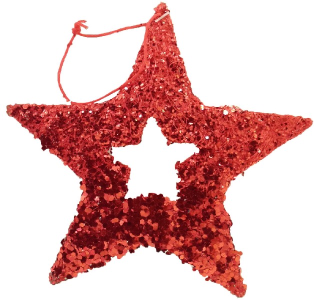 SISALSTERN ROT KLEIN 15CM