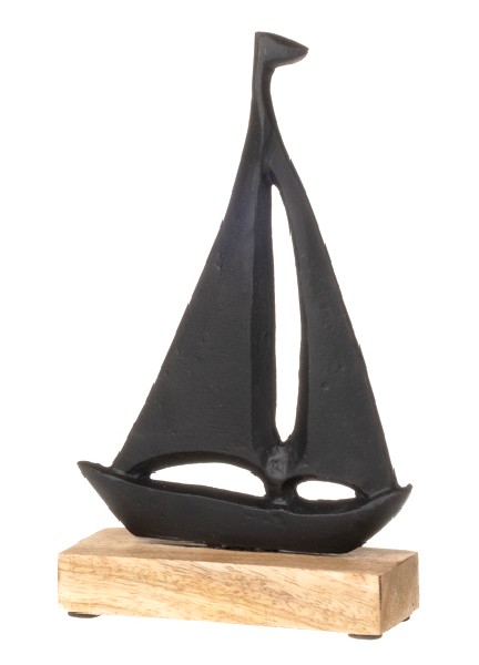 SEGELBOOT,SCHWARZ,22CM H