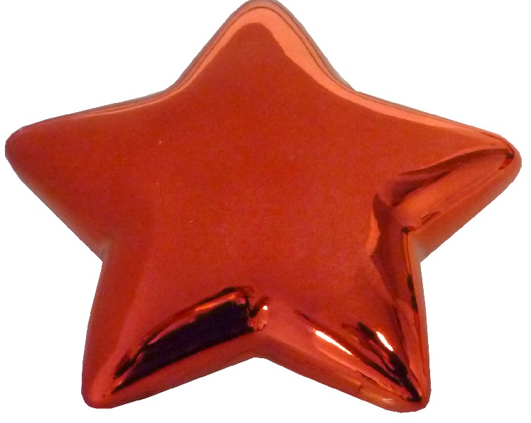 [13266] DEKO-STERN KER.ROT 12X3CM