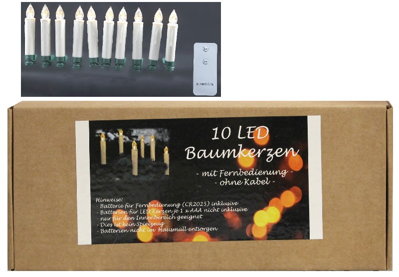 BAUMKERZEN LED M.KLAMMER