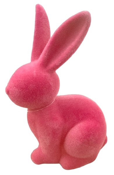 [61407] HASE SITZEND 19CM ROSA
