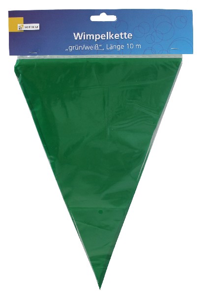 WIMPELKETTE 10M,PLAST.G/W