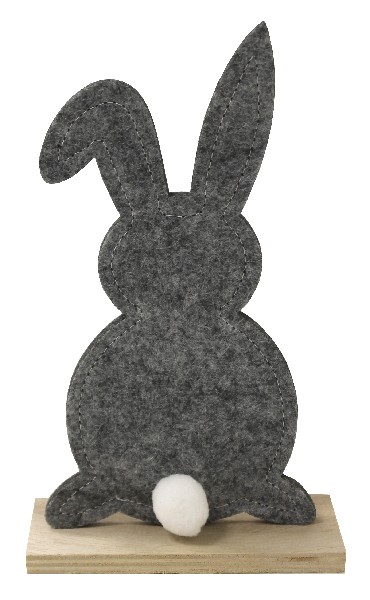HASE FILZ GRAU A.HOLZFUSS