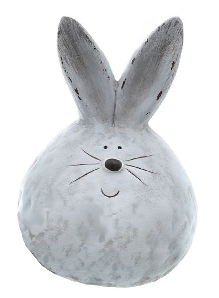 HASENKOPF CREME/GRAU 17CM