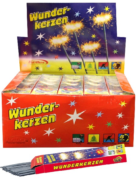 WUNDERKERZEN,40ER, 17CM