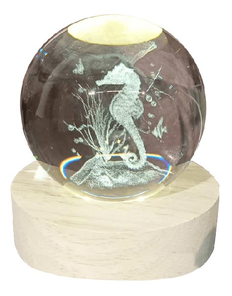 KUGEL,GLAS,SEEPFERD,6CMD