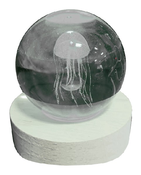 KUGEL,GLAS,1 QUALLE,6CMD