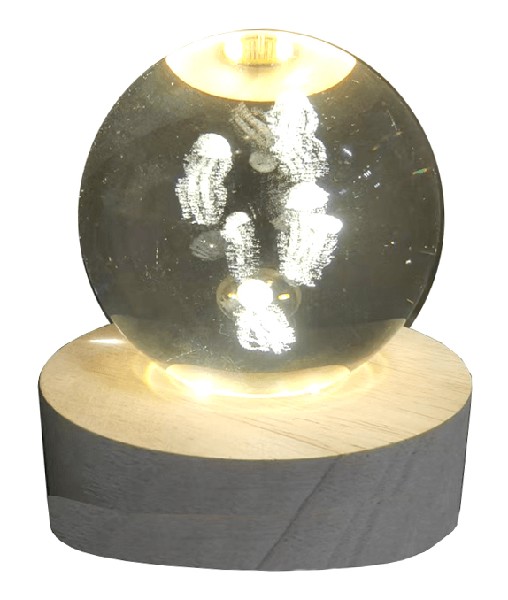 KUGEL,GLAS,QUALLEN,6CMD