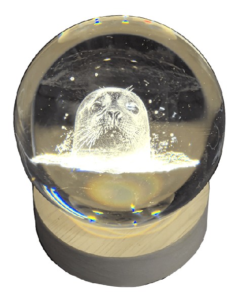 KUGEL,GLAS,SEEHUND,8CMD