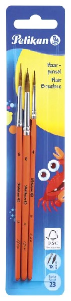 [212112] 3-HAARPINSEL GR.4,6,8  SB