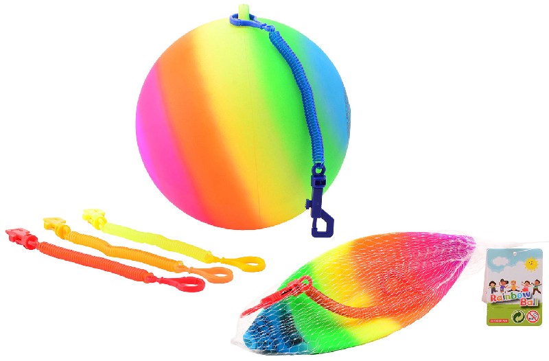 REGENBOGENBALL MIT SCHNUR