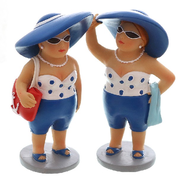 STRANDLADY/BLAU,CA.9CM,2F