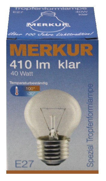 TROPFENLA. 40W KLAR E27