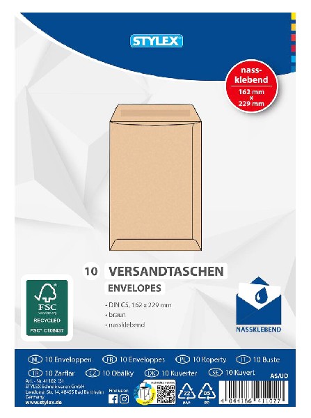 VERSANDTASCHEN C5 10ER PA