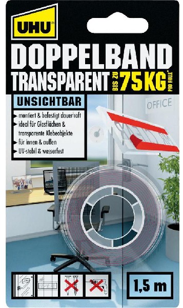 UHU DOPPELBAND,TRANSP.SB