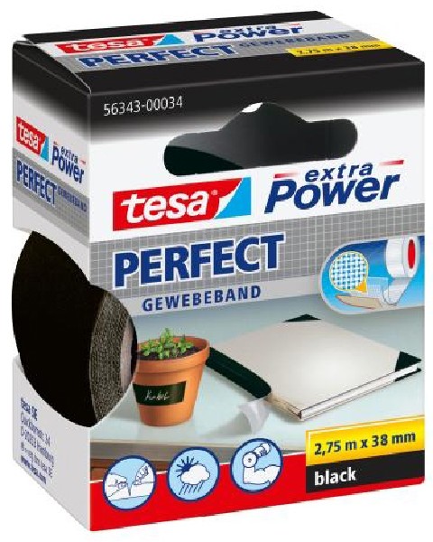 TESA GEWEBEBAND SCHW.  SB