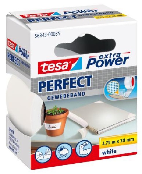 TESA GEWEBEBAND WEISS  SB