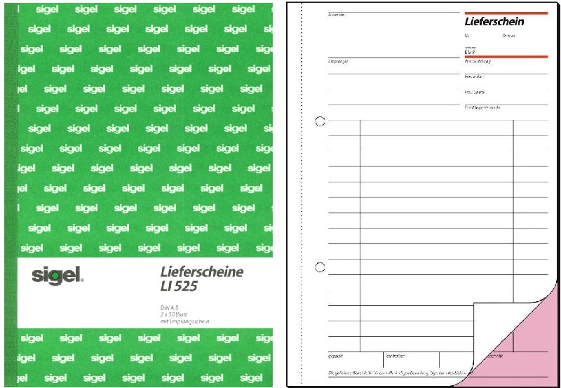 LIEFERSCHEINBUCH A5