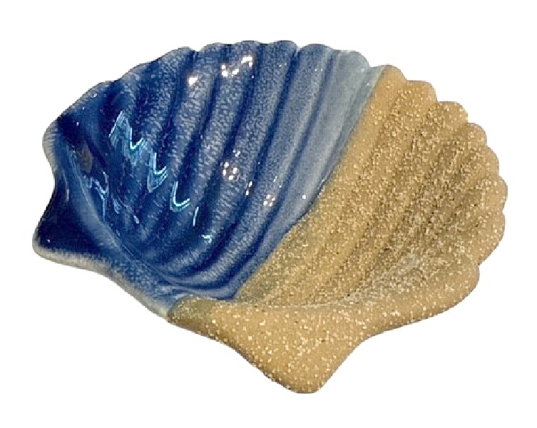 SCHALE,MUSCHEL,BLAU,11X10