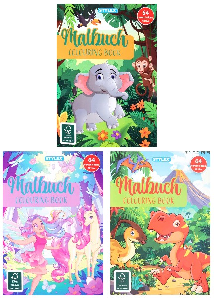MALBUCH A5,64SEITEN,3FA.