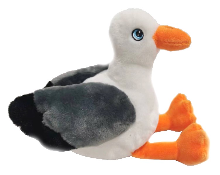 PL.MÖWE,PLÜSCH,19CM,SITZ.