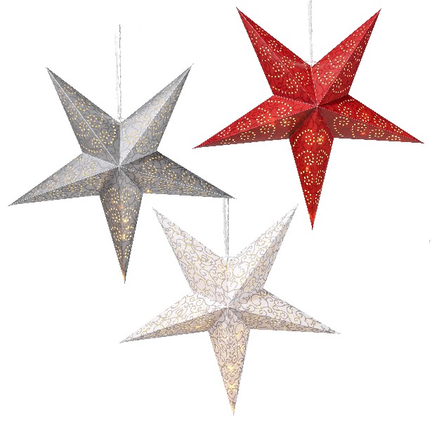PAPIERSTERN 60CM, M.15LED