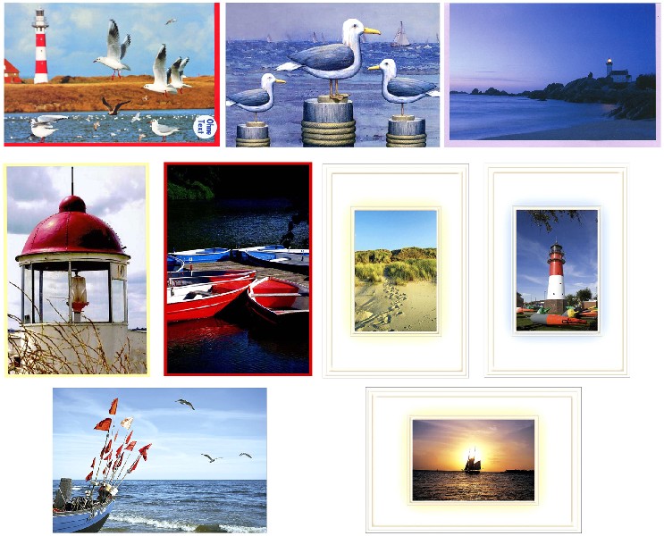 KARTE, FOTO MARITIM SORT.