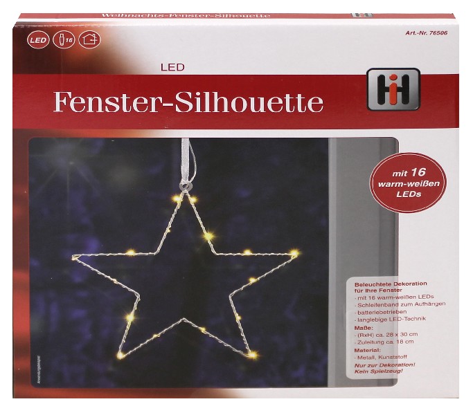 LED SILHOUETTE STERN 28CM