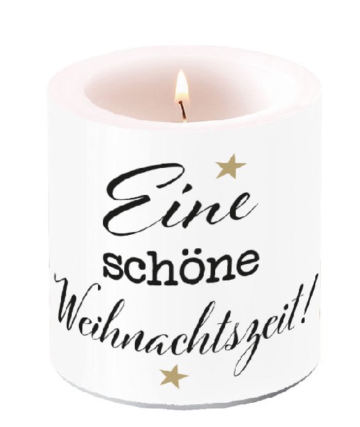 WINDLICHTKERZE SCHRIFT