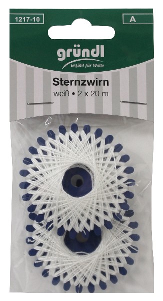 STERNZWIRN 2X20M WEISS SB