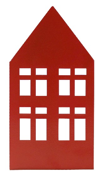HAUS MET. ROT/MATT 14X7CM