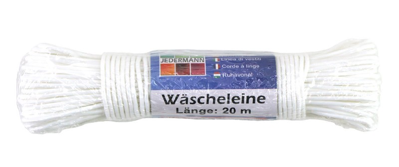 WAESCHELEINE 20M PVC,WEIß