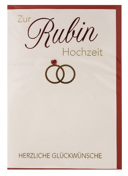 KARTE, RUBINHOCHZEIT