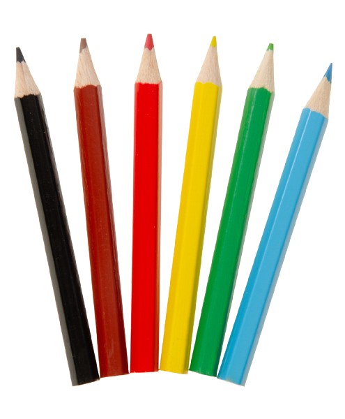 BUNTSTIFTE,6ER,KURZ, SB