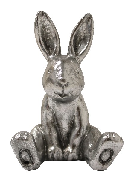 HASE SITZEND SILBER 2SO.