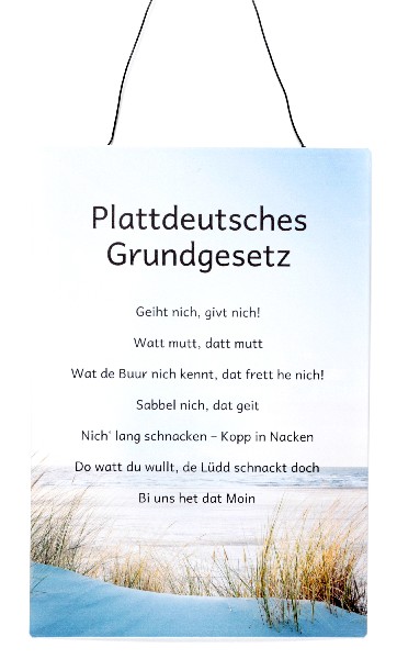 SCHILD,PLATTDEUTSCHES GRU