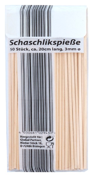 [155141] SCHASCHLIKSPIEß 20CM,HOLZ