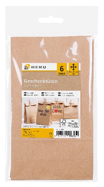 GESCHENKTÜTEN 6ER BRAUN