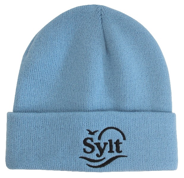 STRICKMÜTZE,SYLT,HELLBLAU