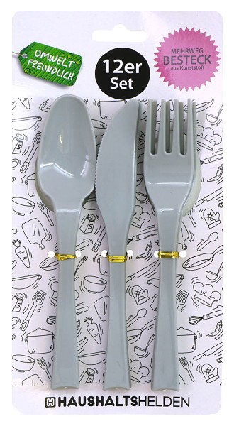 BESTECK SET 12TLG,GRAU,SB