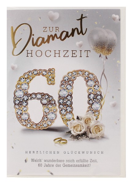 KARTE, DIAMANTE HOCHZEIT