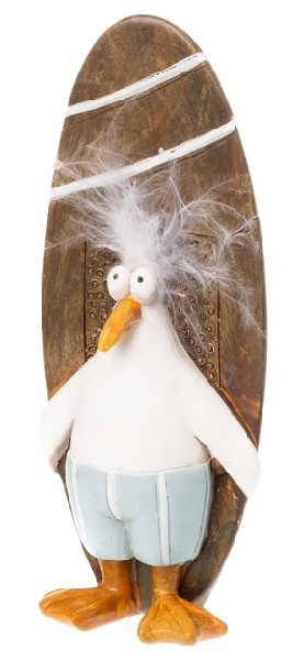 MÖWE,SURFER,M.FEDERN,15CM