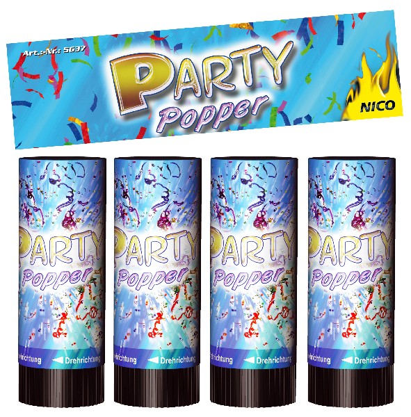 PARTY POPPER 4ER BIS4M SB