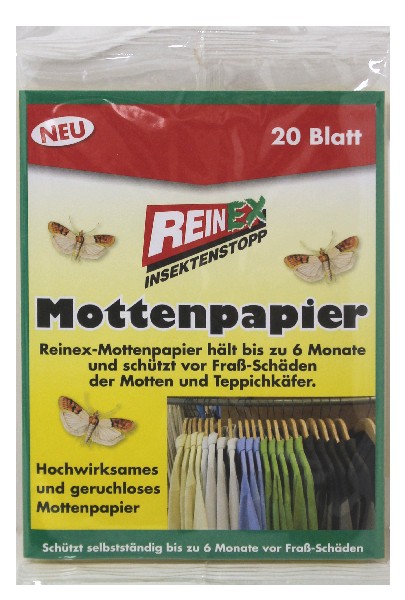 MOTTENPAPIER,2 X 10 BLATT
