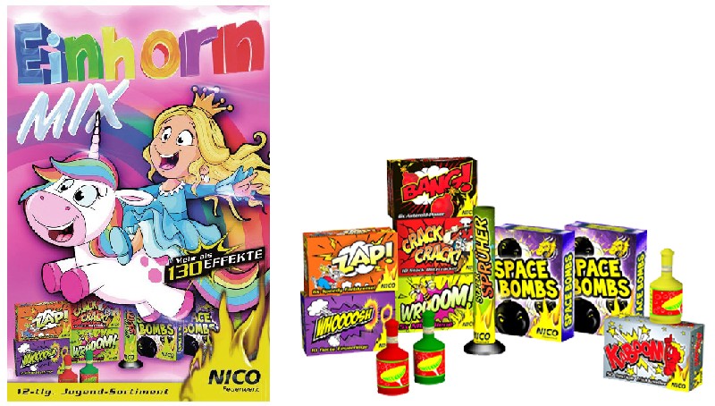 EINHORN MIX,12 TEILE, BOX
