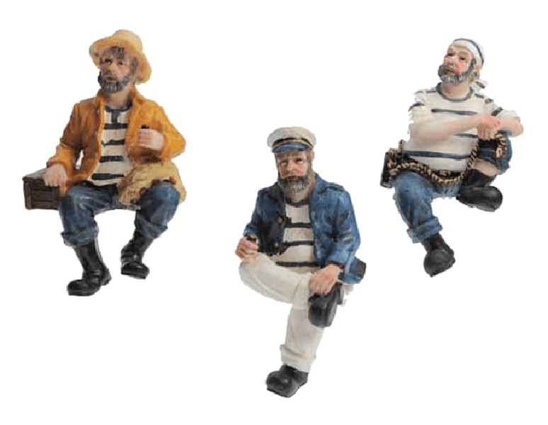 SEEMÄNNER,SITZ.,13CM,3FA.
